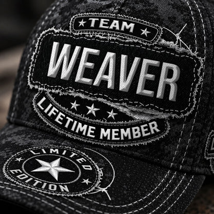 WEAVER TC03 HH79  Personalized Black Camo Baseball Cap, Custom Name Family Hat