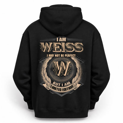WEISS 2K-101–Personalized Name Quote Apparel “I Am NAME May Not Be Perfect But I Am Limited Edition”