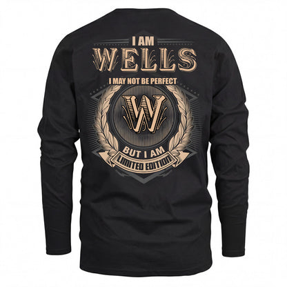 WELLS 2K-101–Personalized Name Quote Apparel “I Am NAME May Not Be Perfect But I Am Limited Edition”