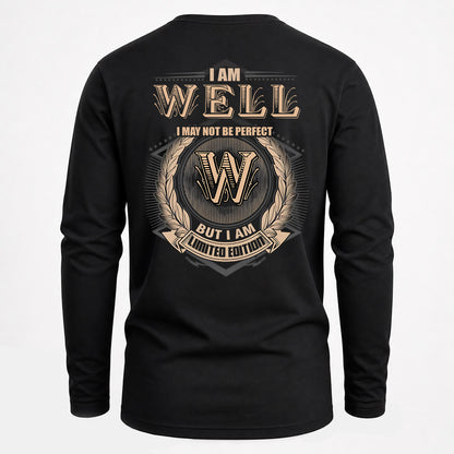 WELL 2K-101–Personalized Name Quote Apparel “I Am NAME May Not Be Perfect But I Am Limited Edition”