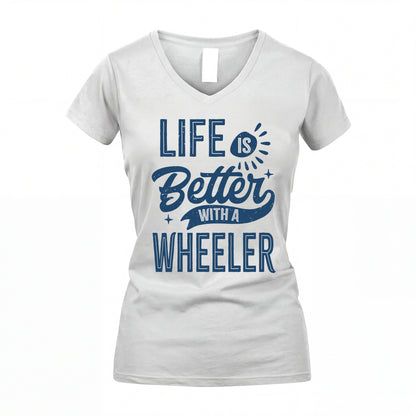 WHEELER HH88-K2–Personalized Name Quote T-Shirt Life Is Better With Unisex Gift