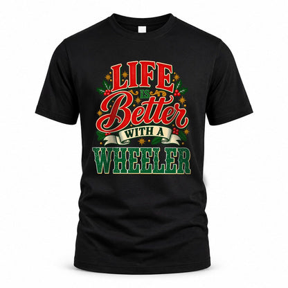 WHEELER HH-F011 Personalized Name Christmas Shirt – “Life Is Better With a Custom Name” Funny Christmas Gift, Custom Holiday Apparel