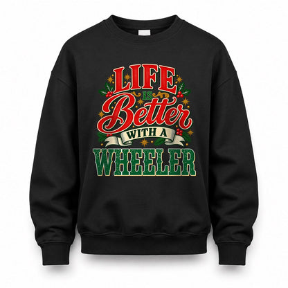 WHEELER HH-F011 Personalized Name Christmas Shirt – “Life Is Better With a Custom Name” Funny Christmas Gift, Custom Holiday Apparel