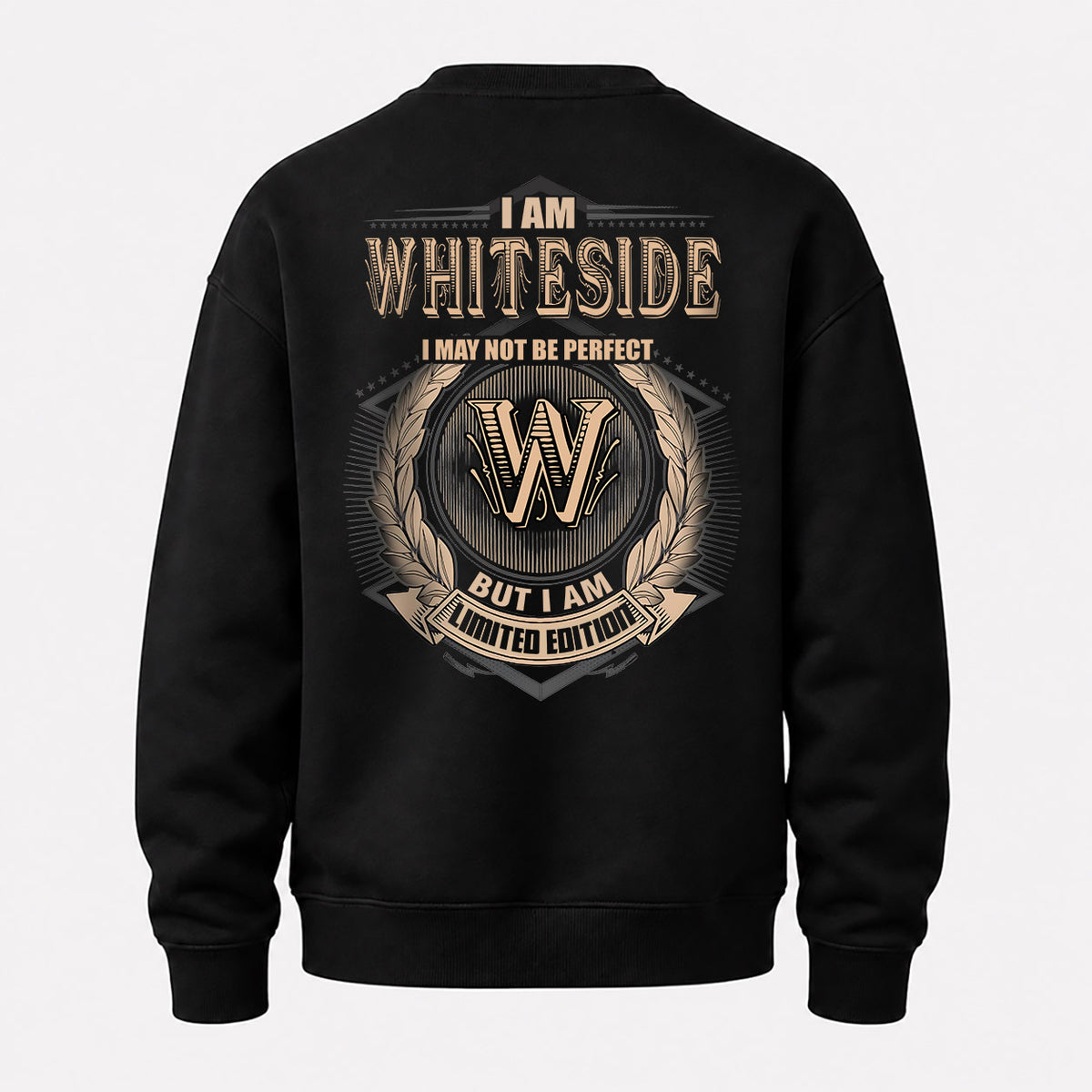 WHITESIDE 2K-101–Personalized Name Quote Apparel “I Am NAME May Not Be Perfect But I Am Limited Edition”