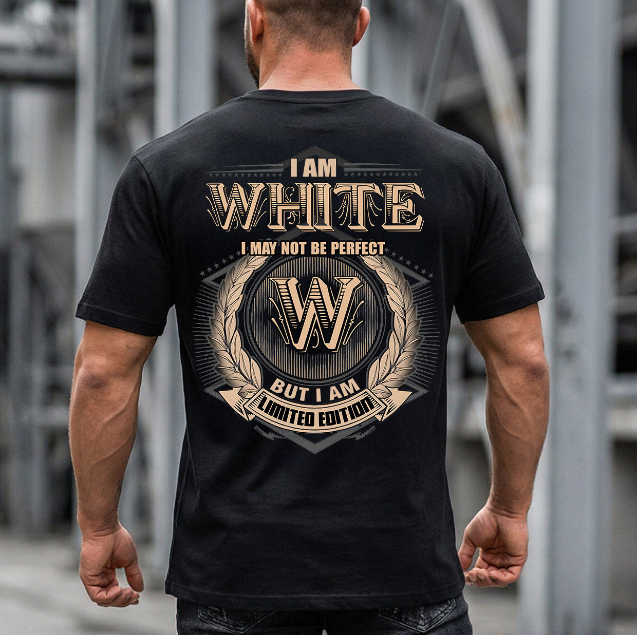 WHITE 2K-101–Personalized Name Quote Apparel “I Am NAME May Not Be Perfect But I Am Limited Edition”