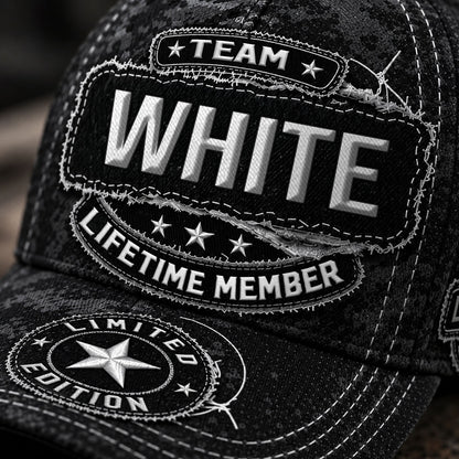 WHITE TC03 HH79  Personalized Black Camo Baseball Cap, Custom Name Family Hat