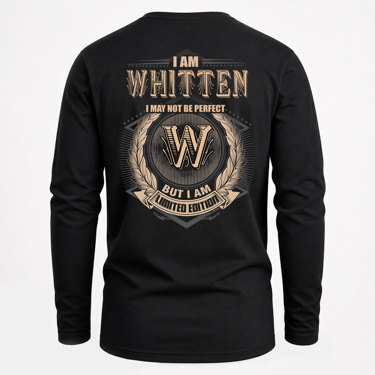 WHITTEN 2K-101–Personalized Name Quote Apparel “I Am NAME May Not Be Perfect But I Am Limited Edition”
