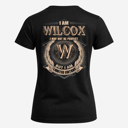 WILCOX 2K-101–Personalized Name Quote Apparel “I Am NAME May Not Be Perfect But I Am Limited Edition”