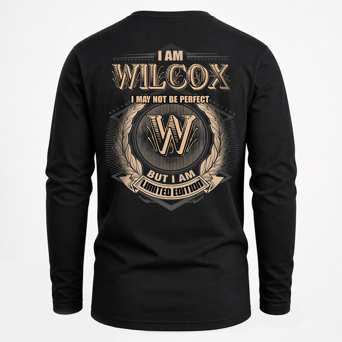 WILCOX 2K-101–Personalized Name Quote Apparel “I Am NAME May Not Be Perfect But I Am Limited Edition”