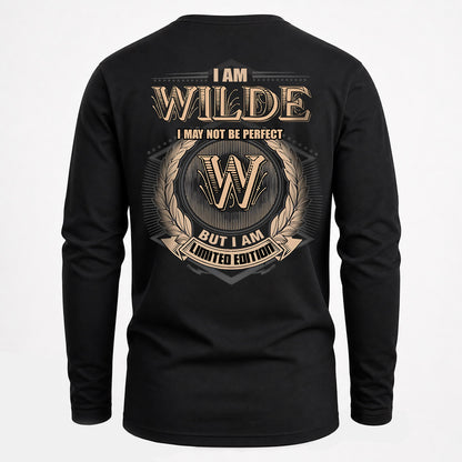 WILDE 2K-101–Personalized Name Quote Apparel “I Am NAME May Not Be Perfect But I Am Limited Edition”