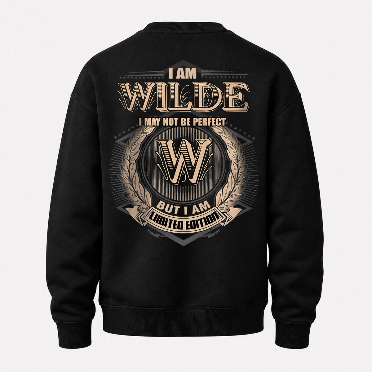 WILDE 2K-101–Personalized Name Quote Apparel “I Am NAME May Not Be Perfect But I Am Limited Edition”