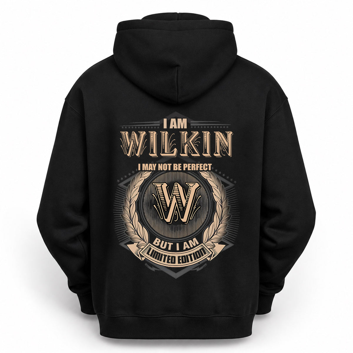 WILKIN 2K-101–Personalized Name Quote Apparel “I Am NAME May Not Be Perfect But I Am Limited Edition”