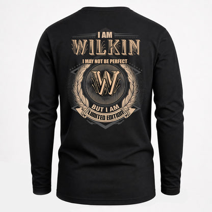 WILKIN 2K-101–Personalized Name Quote Apparel “I Am NAME May Not Be Perfect But I Am Limited Edition”