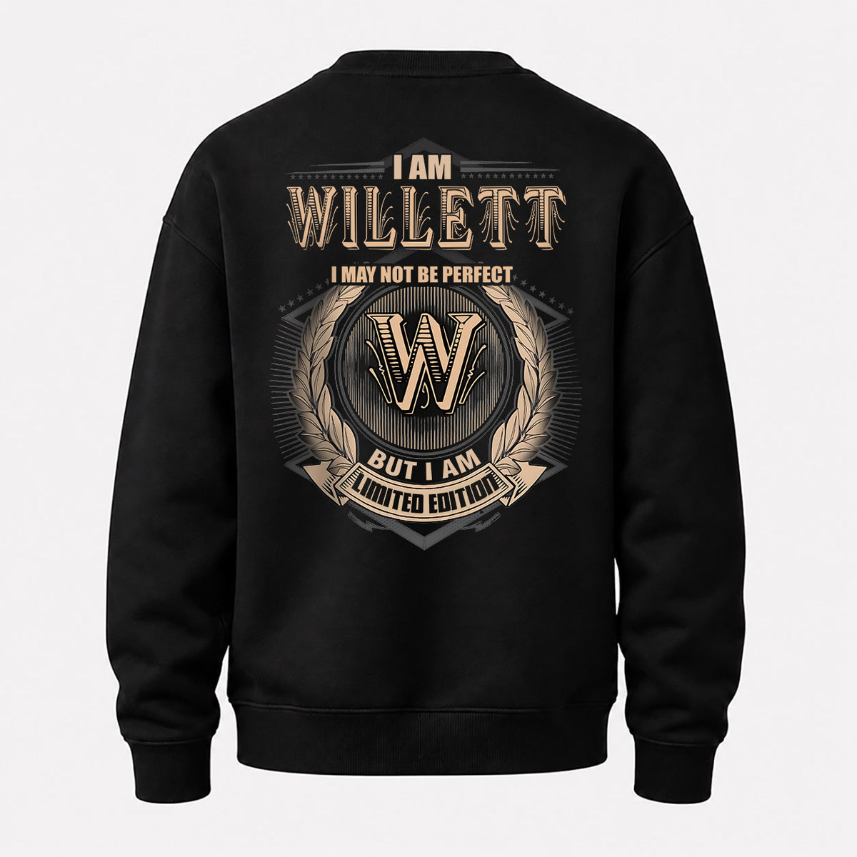 WILLETT 2K-101–Personalized Name Quote Apparel “I Am NAME May Not Be Perfect But I Am Limited Edition”