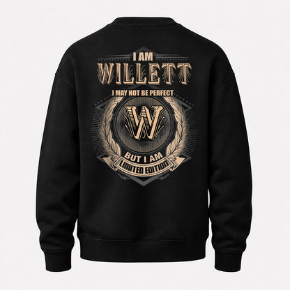WILLETT 2K-101–Personalized Name Quote Apparel “I Am NAME May Not Be Perfect But I Am Limited Edition”
