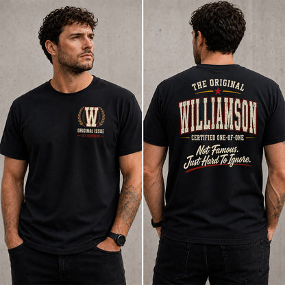 WILLIAMSON W65-F6-168 – Personalized Original Issue Apparel “The Original NAME Certified One-of-One"