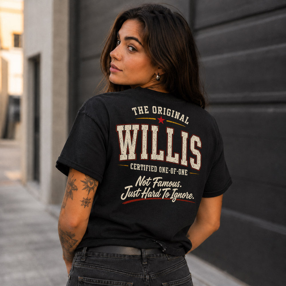 WILLIS W65-F6-168 – Personalized Original Issue Apparel “The Original NAME Certified One-of-One"