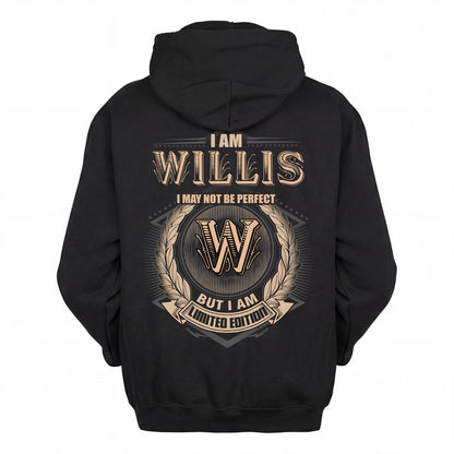 WILLIS 2K-101–Personalized Name Quote Apparel “I Am NAME May Not Be Perfect But I Am Limited Edition”