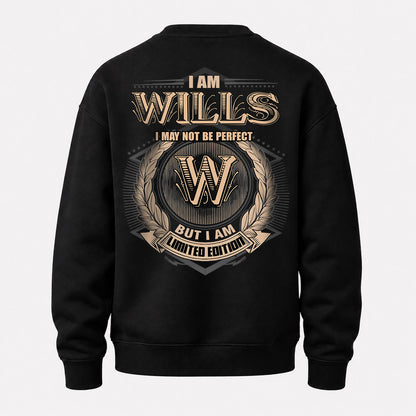 WILLS 2K-101–Personalized Name Quote Apparel “I Am NAME May Not Be Perfect But I Am Limited Edition”