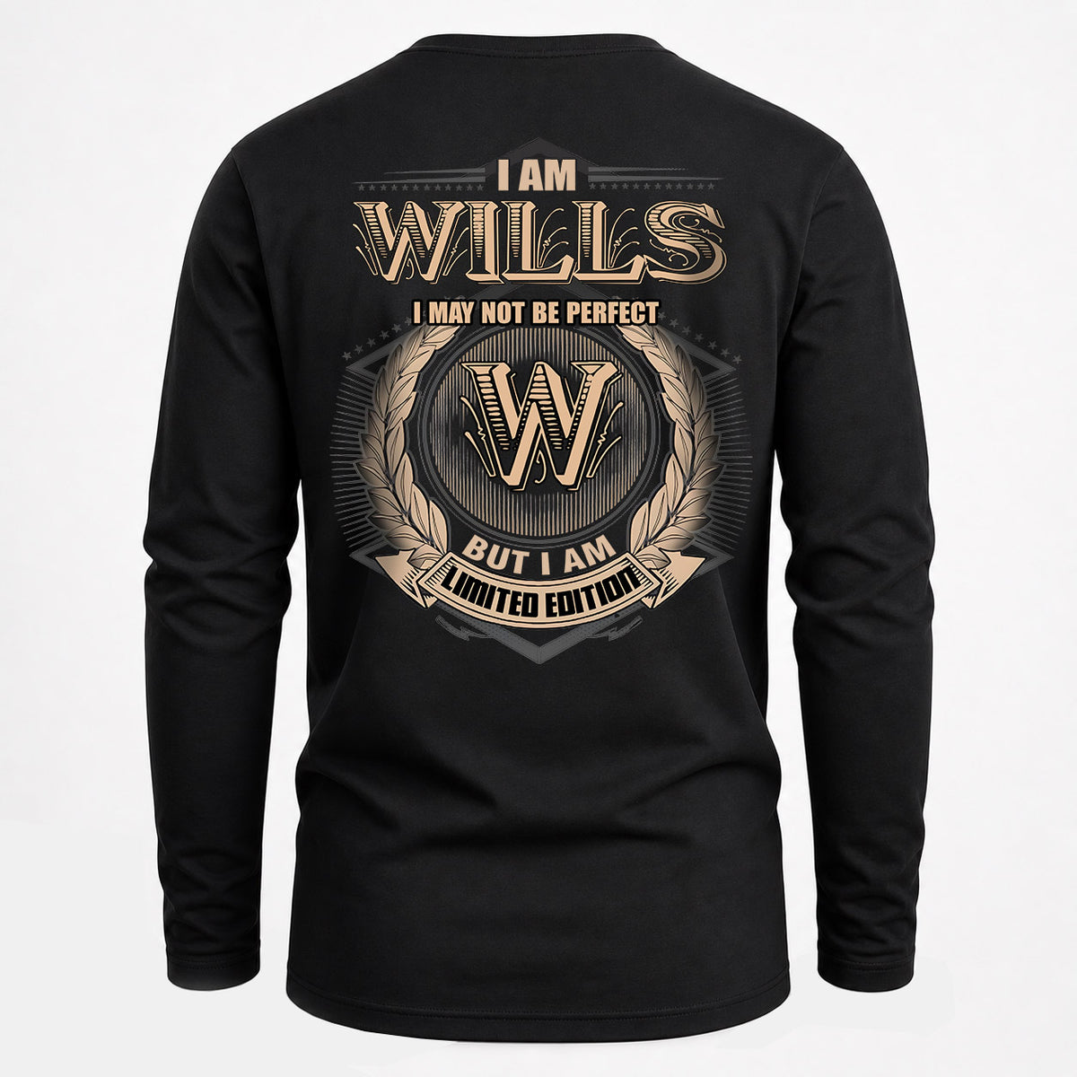 WILLS 2K-101–Personalized Name Quote Apparel “I Am NAME May Not Be Perfect But I Am Limited Edition”