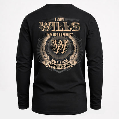 WILLS 2K-101–Personalized Name Quote Apparel “I Am NAME May Not Be Perfect But I Am Limited Edition”