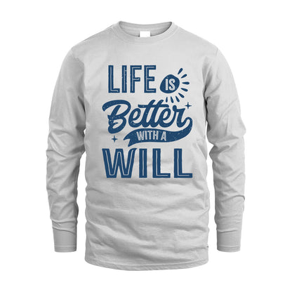 WILL HH88-K2–Personalized Name Quote T-Shirt Life Is Better With Unisex Gift