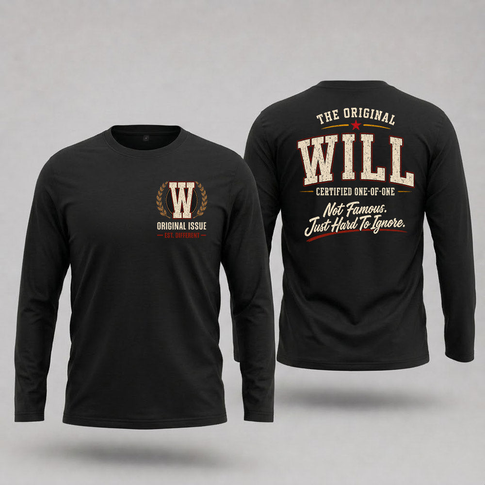 WILL W65-F6-168 – Personalized Original Issue Apparel “The Original NAME Certified One-of-One"