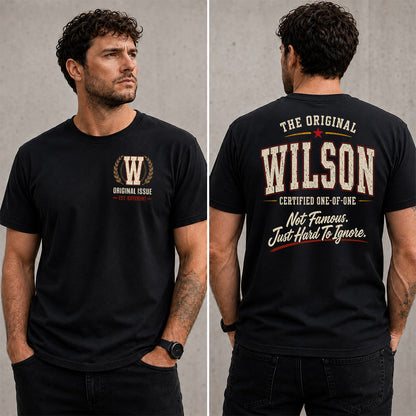 WILSON W65-F6-168 – Personalized Original Issue Apparel “The Original NAME Certified One-of-One"