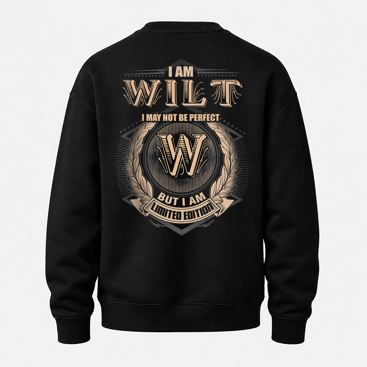 WILT 2K-101–Personalized Name Quote Apparel “I Am NAME May Not Be Perfect But I Am Limited Edition”