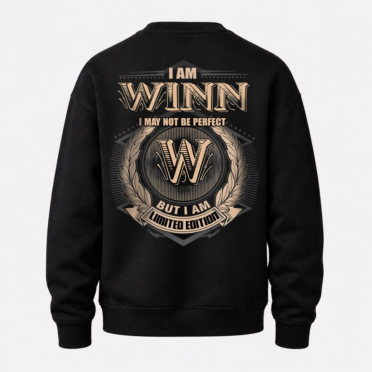 WINN 2K-101–Personalized Name Quote Apparel “I Am NAME May Not Be Perfect But I Am Limited Edition”