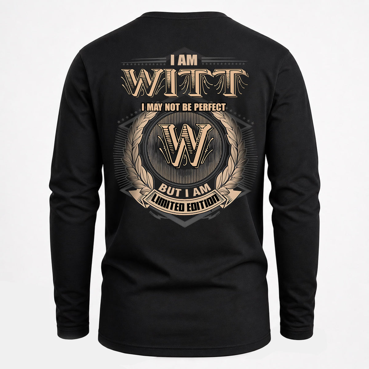 WITT 2K-101–Personalized Name Quote Apparel “I Am NAME May Not Be Perfect But I Am Limited Edition”