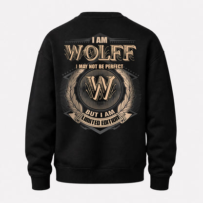 WOLFF 2K-101–Personalized Name Quote Apparel “I Am NAME May Not Be Perfect But I Am Limited Edition”