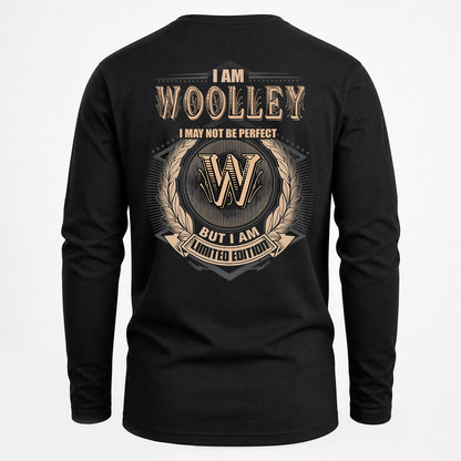 WOOLLEY 2K-101–Personalized Name Quote Apparel “I Am NAME May Not Be Perfect But I Am Limited Edition”