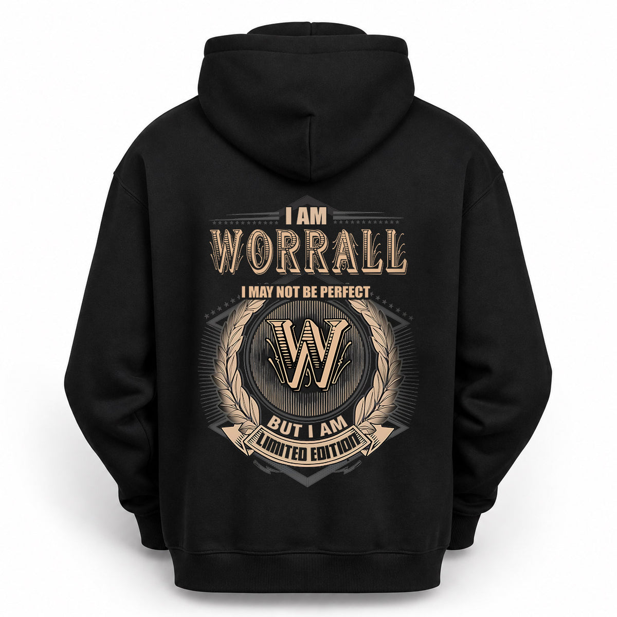 WORRALL 2K-101–Personalized Name Quote Apparel “I Am NAME May Not Be Perfect But I Am Limited Edition”