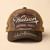 WATSON TC02 HH79  Personalized Name Baseball Cap, Vintage Retro Hat, Custom Gift for Him & Her