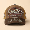 WELLS TC02 HH79  Personalized Name Baseball Cap, Vintage Retro Hat, Custom Gift for Him & Her