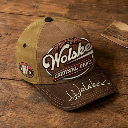 WOLSKE TC02 HH79  Personalized Name Baseball Cap, Vintage Retro Hat, Custom Gift for Him & Her