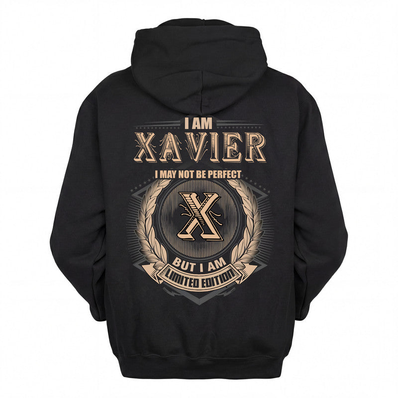 XAVIER 2K-101–Personalized Name Quote Apparel “I Am NAME May Not Be Perfect But I Am Limited Edition”