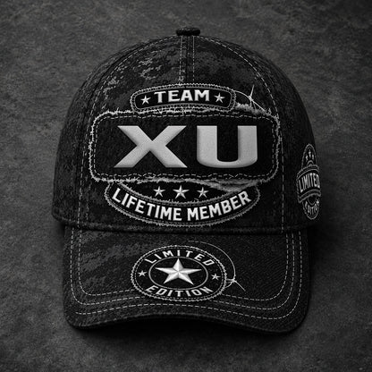 XU TC03 HH79  Personalized Black Camo Baseball Cap, Custom Name Family Hat