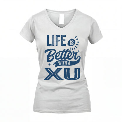 XU HH88-K2–Personalized Name Quote T-Shirt Life Is Better With Unisex Gift
