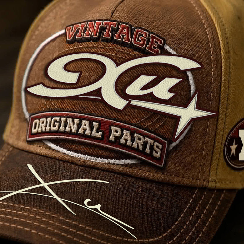 XU TC02 HH79  Personalized Name Baseball Cap, Vintage Retro Hat, Custom Gift for Him & Her