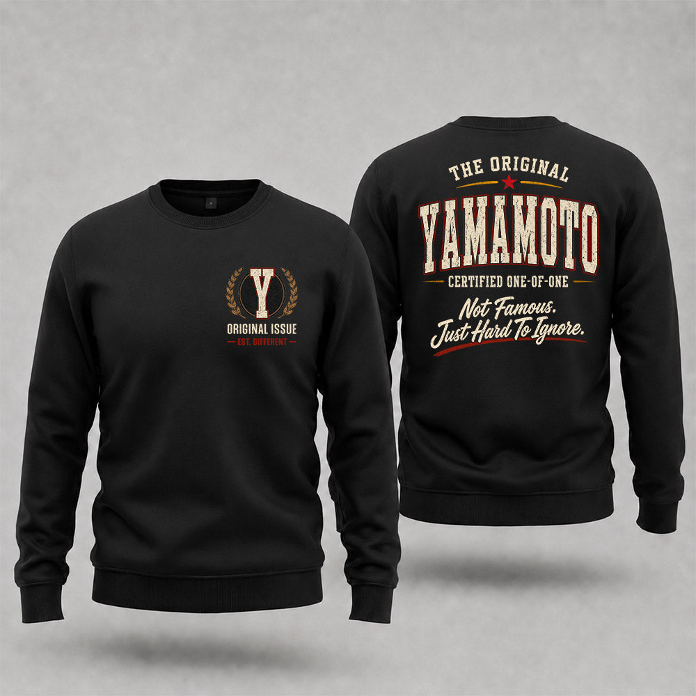 YAMAMOTO W65-F6-168 – Personalized Original Issue Apparel “The Original NAME Certified One-of-One"