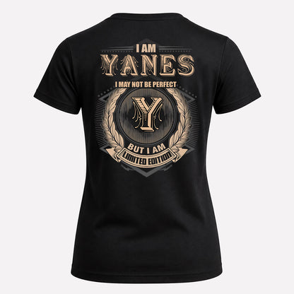 YANES 2K-101–Personalized Name Quote Apparel “I Am NAME May Not Be Perfect But I Am Limited Edition”