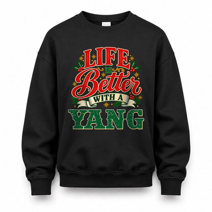 YANG HH-F011 Personalized Name Christmas Shirt – “Life Is Better With a Custom Name” Funny Christmas Gift, Custom Holiday Apparel