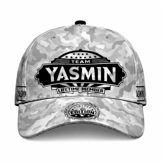 YASMIN TC01 HH79 Team Your Name Hat, Personalized Camo Baseball Cap, Custom Family Gift, Gift for Him Her