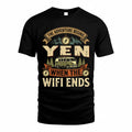 YEN TT898-K6-229 – Personalized Funny Camping Quote Apparel “The Adventure Begins When The WiFi Ends”
