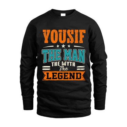 YOUSIF HH F007 The Man The Myth The Legend Personalized Shirt – Gift for Men