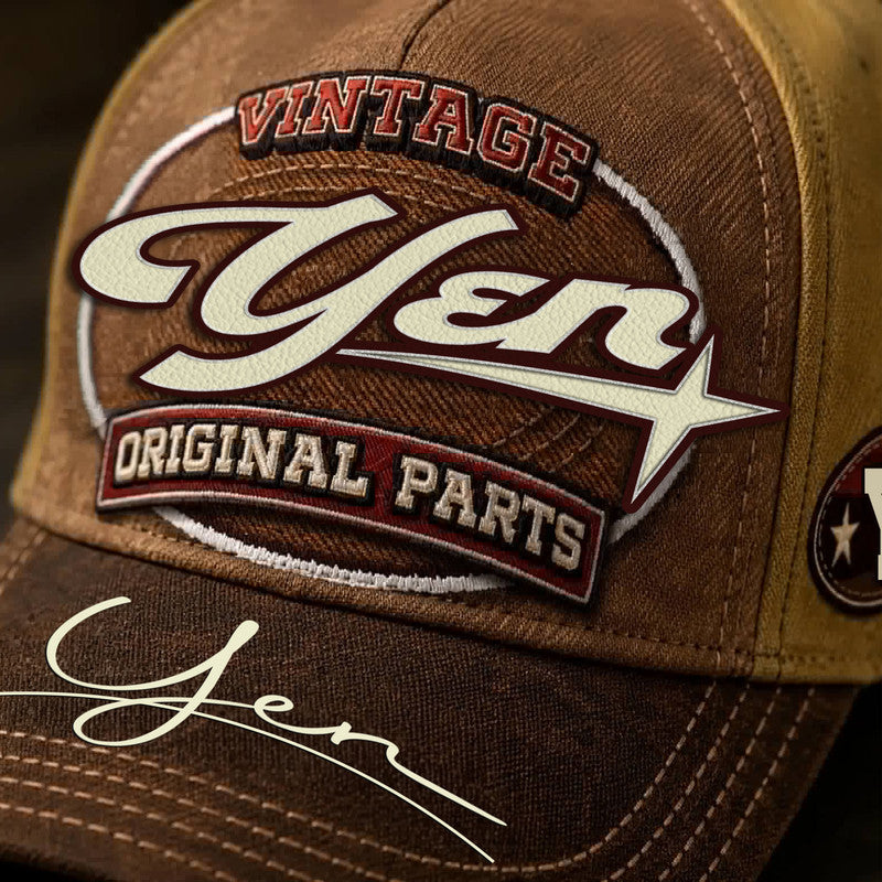 YEN TC02 HH79  Personalized Name Baseball Cap, Vintage Retro Hat, Custom Gift for Him & Her