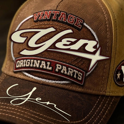 YEN TC02 HH79  Personalized Name Baseball Cap, Vintage Retro Hat, Custom Gift for Him & Her