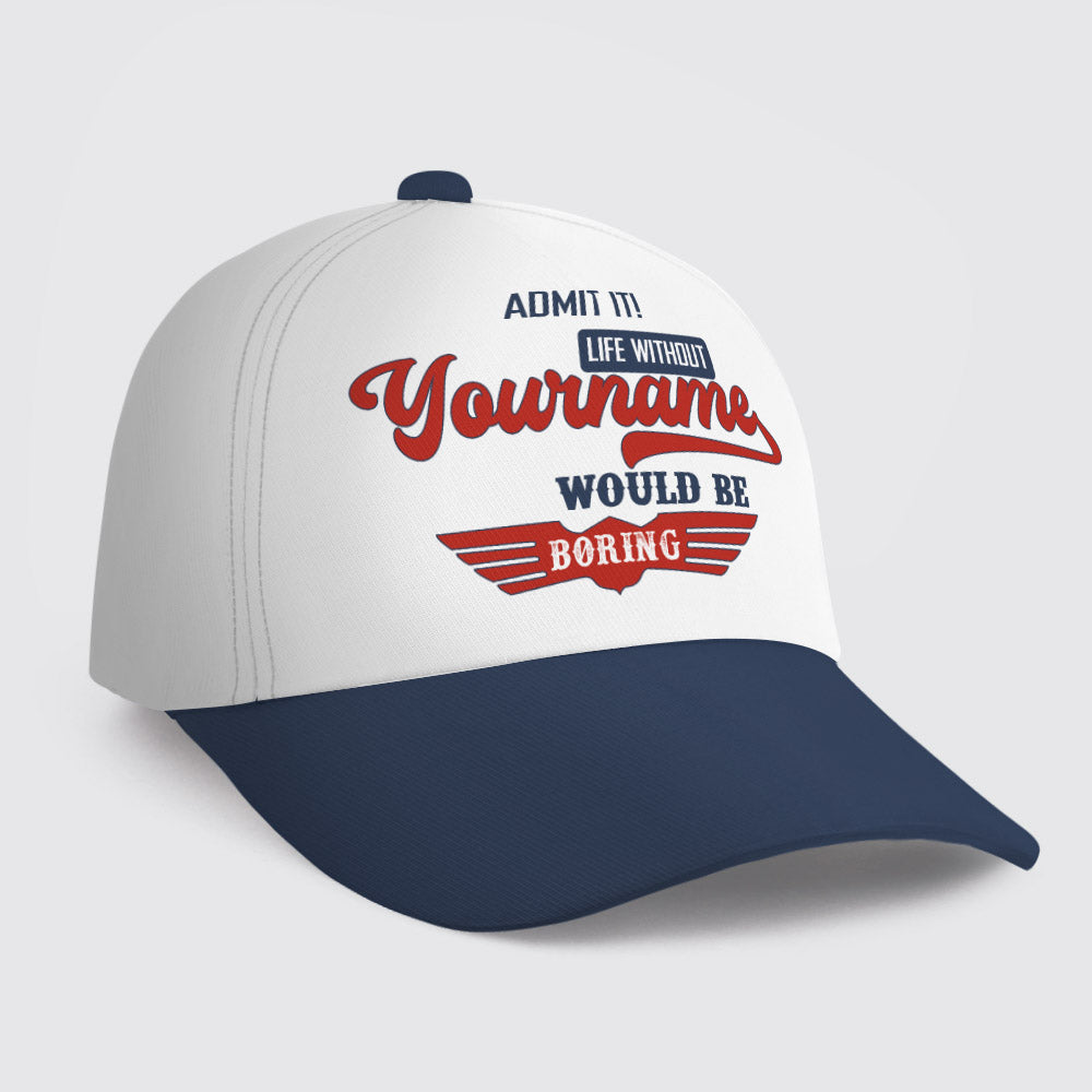 YOUR NAME HL03-CP79 Personalized Name Hat